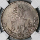 1876-Do NGC VF 30 Mexico 50 Centavos Durango Mint Rare Coin POP 1/0 (26050302D)