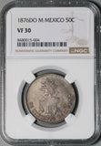 1876-Do NGC VF 30 Mexico 50 Centavos Durango Mint Rare Coin POP 1/0 (26050302D)