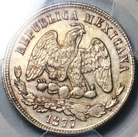 1877-Zs PCGS AU 58 Mexico 50 Centavos Zacatecas Mint Silver Coin POP 1/3 (24022001C)