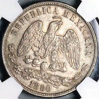 1880-Ho NGC AU 55 Mexico 50 Centavos Hermosillo Mint Silver Coin POP 1/1 (24010701C)