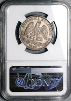 1880-Ho NGC AU 55 Mexico 50 Centavos Hermosillo Mint Silver Coin POP 1/1 (24010701C)