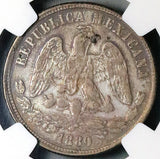 1880-Pi NGC XF 45 Mexico 50 Centavos Balance Scale Rare Coin POP 1/1 (25110203C)