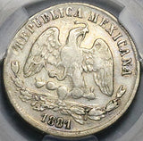 1881-Do PCGS VF Mexico 50 Centavos Durango Mint 10k Rare Coin (26091502C)