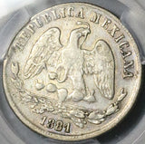 1881-Do PCGS VF Mexico 50 Centavos Durango Mint 10k Rare Coin (26091502C)