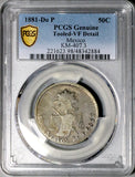 1881-Do PCGS VF Mexico 50 Centavos Durango Mint 10k Rare Coin (26091502C)