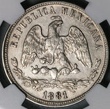 1881-Ho NGC XF 45 Mexico 50 Centavos Hermosillo 13k Silver Coin POP 1/1 (23071502C)