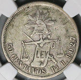 1881-Pi NGC VF Mexico 50 Centavos Potosi Mint Rare 28k Silver Coin (25040301C)