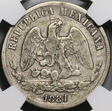 1881-Pi NGC VF Mexico 50 Centavos Potosi Mint Rare 28k Silver Coin (25040301C)