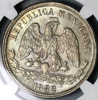 1882/1-Mo NGC MS 61 Mexico 50 Centavos Silver 2k Silver Coin POP 1/1 (24092403C)
