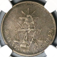 1882/1-Mo NGC VF 30 Mexico 50 Centavos Balance Scale Silver 2k Coin (23070401C)