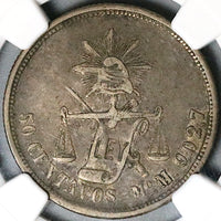 1882/1-Mo NGC VF 30 Mexico 50 Centavos Balance Scale Silver 3k Coin (23070401C)