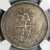 1882/1-Mo NGC VF 30 Mexico 50 Centavos Balance Scale Silver 2k Coin (23070401C)
