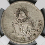 1882-Zs NGC VF 25 Mexico 50 Centavos Zacatecas Silver Rare 2k Coin POP 1/0 (23081202C)