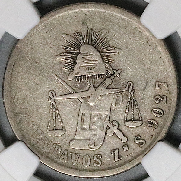 1882-Zs NGC VF 25 Mexico 50 Centavos Zacatecas Silver Rare 2k Coin POP 1/0 (23081202C)