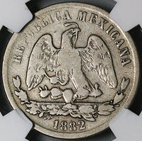 1882-Zs NGC VF 25 Mexico 50 Centavos Zacatecas Silver Rare 2k Coin POP 1/0 (23081202C)