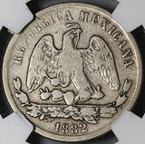 1882-Zs NGC VF 25 Mexico 50 Centavos Zacatecas Silver Rare 2k Coin POP 1/0 (23081202C)