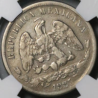 1883-Cn NGC VF 35 Mexico 50 Centavos Culiacan Mint 19k Silver Coin POP 1/1 (23071402C)