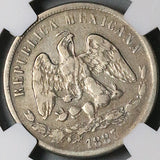 1883-Cn NGC VF 35 Mexico 50 Centavos Culiacan Mint 19k Silver Coin POP 1/1 (23071402C)