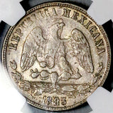 1883-Pi NGC XF 45 Mexico 50 Centavos Balance Scale 29k Rare Silver Coin POP 1/1 (26091201C)