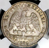 1883-Pi NGC XF 45 Mexico 50 Centavos Balance Scale 29k Rare Silver Coin POP 1/1 (26091201C)