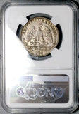 1883-Pi NGC XF 45 Mexico 50 Centavos Balance Scale 29k Rare Silver Coin POP 1/1 (26091201C)