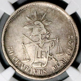 1885-Mo NGC VF 30 Mexico 50 Centavos Rare 12k Silver Coin POP 1/3 (26103002C)