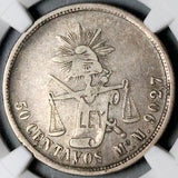 1885-Mo NGC VF 30 Mexico 50 Centavos Rare 12k Silver Coin POP 1/3 (26103002C)