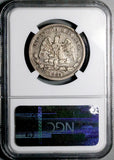 1885-Mo NGC VF 30 Mexico 50 Centavos Rare 12k Silver Coin POP 1/3 (26103002C)