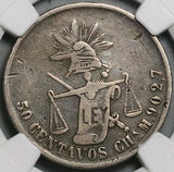 1886-CHa NGC VF 20 Mexico 50 Centavos Chihuahua Silver 18k Coin POP 1/0 (23063001C)