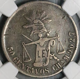 1886-CHa NGC VF 20 Mexico 50 Centavos Chihuahua Silver 18k Coin POP 1/0 (23063001C)