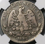 1886-CHa NGC VF 20 Mexico 50 Centavos Chihuahua Silver 18k Coin POP 1/0 (23063001C)