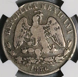 1886-CHa NGC VF 20 Mexico 50 Centavos Chihuahua Silver 18k Coin POP 1/0 (23063001C)