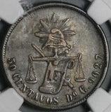 1886-Do NGC VF Mexico 50 Centavos Durango Mint 16k Rare Coin (26091503C)