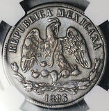 1886-Do NGC VF Mexico 50 Centavos Durango Mint 16k Rare Coin (26091503C)