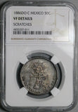 1886-Do NGC VF Mexico 50 Centavos Durango Mint 16k Rare Coin (26091503C)