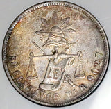 1886-Pi NGC XF 40 Mexico 50 Centavos Balance Scale Rare Silver Coin POP 1/1 (26091202C)