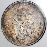 1886-Pi NGC XF 40 Mexico 50 Centavos Balance Scale Rare Silver Coin POP 1/1 (26091202C)
