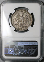 1887-Cn NGC XF 45 Mexico 50 Centavos Culiacan Mint 76k Silver Coin (23071403C)