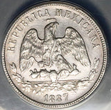1887-Mo ANACS AU 55 Mexico 50 Centavos Balance Scale Silver 88k Coin (25062701C)
