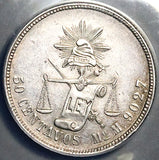 1887-Mo ANACS AU 55 Mexico 50 Centavos Balance Scale Silver 88k Coin (25062701C)