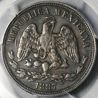 1887-Pi PCGS VF 35 Mexico 50 Centavos Balance Scale 32k Silver Coin POP 1/1 (25092302C)