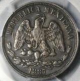 1887-Pi PCGS VF 35 Mexico 50 Centavos Balance Scale 32k Silver Coin POP 1/1 (25092302C)