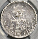 1892-Cn PCGS VF Mexico 50 Centavos Culiacan Rare Mint 8k Silver Coin (26041903C)