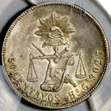 1894-Ho PCGS AU 55 Mexico 50 Centavos Hermosillo Rare 59k Silver Coin POP 2/1 (26101101C)