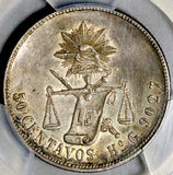 1894-Ho PCGS AU 55 Mexico 50 Centavos Hermosillo Rare 59k Silver Coin POP 2/1 (26101101C)