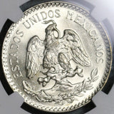 1935 NGC MS 65 Mexico 50 Centavos GEM 1 Year Type Silver Coin (25020702C)