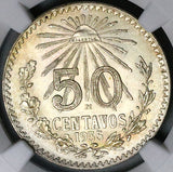 1935 NGC MS 65 Mexico 50 Centavos GEM 1 Year Type Silver Coin (25053001C)