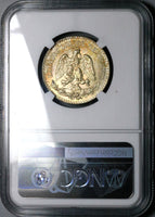 1935 NGC MS 65 Mexico 50 Centavos GEM 1 Year Type Silver Coin (25053001C)