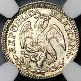 1863-SLP NGC MS 61 Mexico 5 Centavos San Luis Potosi Rare Silver Coin (23082302D)