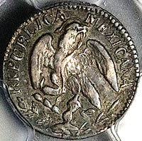 1868-Ca PCGS XF 45 Mexico 5 Centavos Rare Chihuahua Mint Silver Coin POP 1/1 (25080302C)
